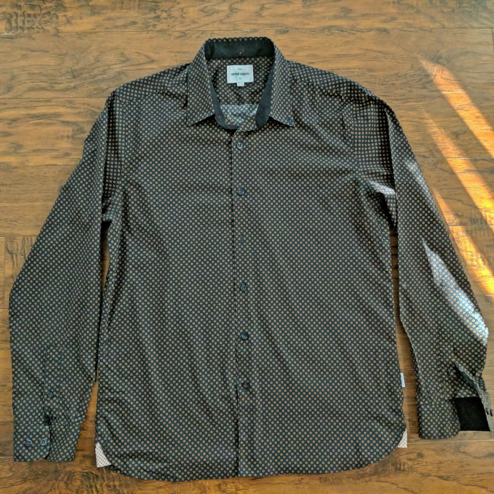 Peter Werth | Navy/Red | LS Printed Shirt